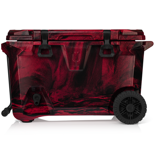 BrüTank 55-Quart Rolling Cooler | Red & Black Swirl